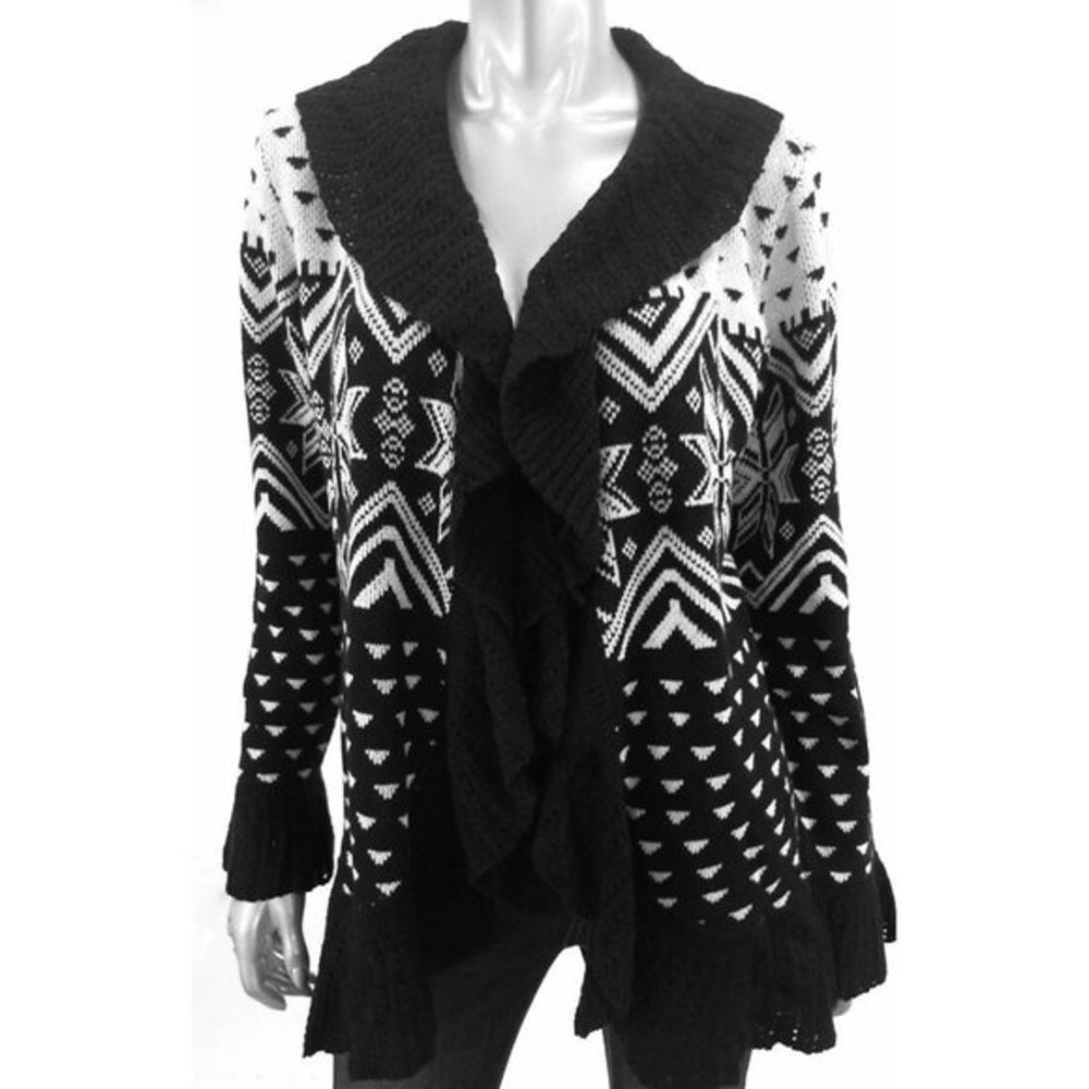 NWT Style&Co Fair Isle Snowflake Cardigan Sweater